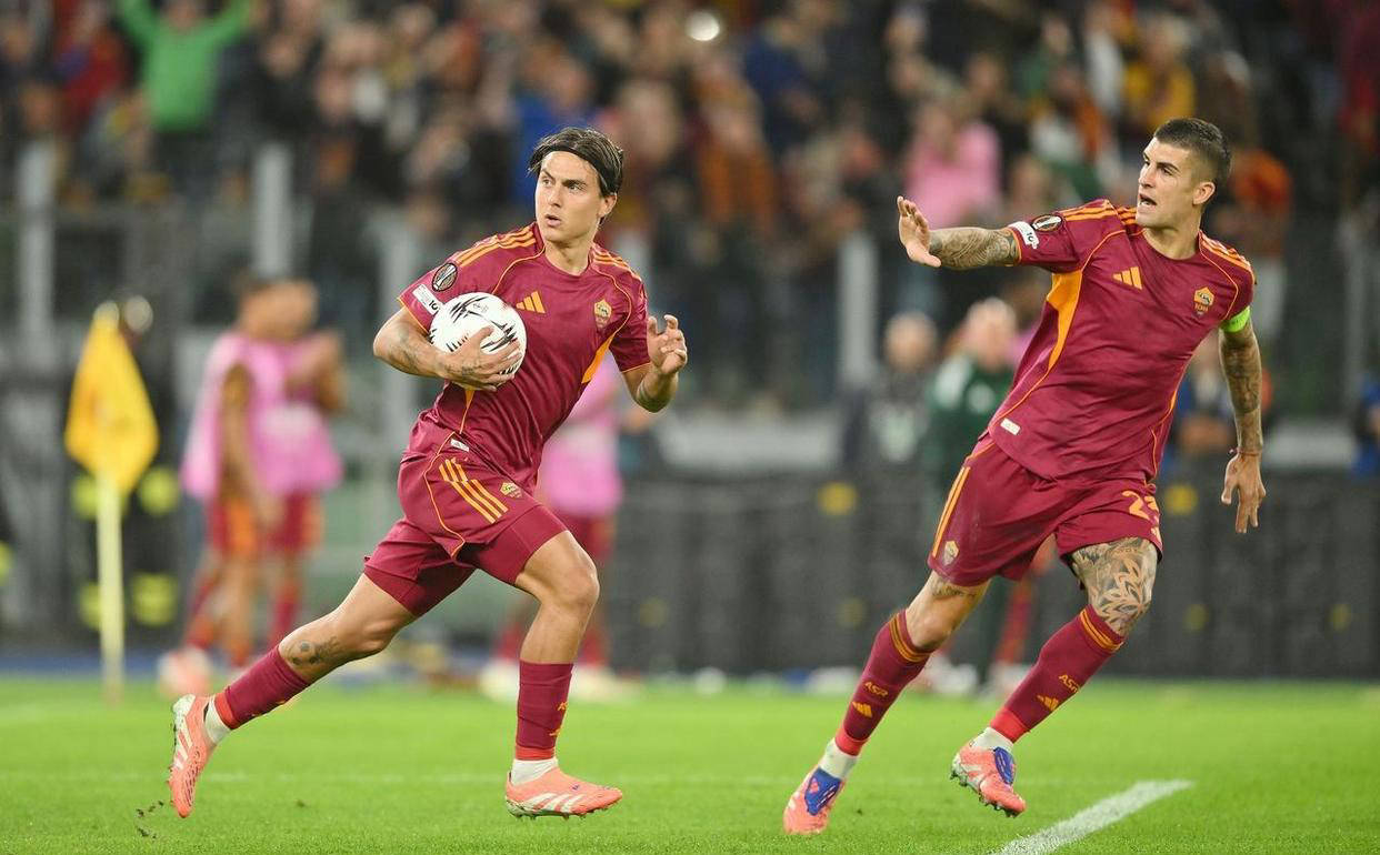 迪巴拉精彩进球助罗马击败萨索洛,反超AC米兰并追平意甲领头羊